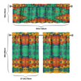 thumbnail image 4 of Kitchen Curtains 36 Inch Short - 3 Panel Set, Rod Pocket Window Curtain, Boho Floral Tribal Style, 100% Polyester for Farmhouse, Kitchen, Cafe, Bedroom, Easy Wash, 4 of 4