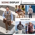thumbnail image 4 of Iceglad Men's Argyle Sweater Vest V-Neck Classic Knit Sleeveless Pullover Preppy Golf Vest for Fall Winter, 4 of 8