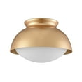 thumbnail image 1 of Tuscany Gold Semi Flush Mount Ceiling Light Vintage Close to Ceiling Light Fixture with Frosted Glass, 1 of 6