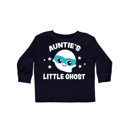 

Inktastic Cute Auntie s Little Ghost with Stars Gift Toddler Boy or Toddler Girl Long Sleeve T-Shirt