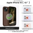 thumbnail image 6 of Compatible with iPhone 15 Case, Silicone Shockproof Slim Thin Phone Case for iPhone 15 (6.1 inch), (Chocolate), 6 of 12