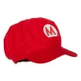 thumbnail image 5 of Mario Luigi Wario Waluigi Heat Transfer Cotton Elastic Newsboy Cap - Red XS-S, 5 of 5