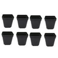 thumbnail image 1 of 50 macetas cuadradas de plástico para flores, mini macetas decorativas, creativas, para suculentas, organizador de flores para guardería, suministros de jardín (tamaño pequeño, negro, XF7080), 1 of 7
