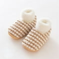 thumbnail image 2 of Eyicmarn Lovely Baby Girl Winter Sock Shoes Plaid Flats Warm Plush Walking Shoes, 2 of 9