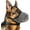 Gray, variant on Kiibsot Breathable Reflective Dog Muzzle, Mesh Soft Muzzle for Small Medium Large Dogs, Adjustable Puppy Muzzles with Collar for Scavenging Grooming Biting Chewing, Allows Panting and Drinking