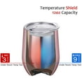 thumbnail image 3 of Vaccum Insulated Wine Tumbler with Lid , Stemless Stainless Steel Insulated Wine Glass 12oz, Double Wall Durable Coffee Mug, for Champaign, Cocktail, Beer, Office use, 3 of 5