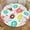 Colored Donuts, variant on muroi Round Tablecloth Highland Cow and Flowers Round Fitted Tablecloth with Elastic Edge, Waterproof Oil Proof Table Cloth Wipe Clean Table Cover for Indoor and Outdoor Fits Small