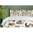 thumbnail image 5 of Ambesonne Cat Duvet Cover Set, Little Kittens Playful Poses, Queen, Off White Taupe and Grey, 5 of 6