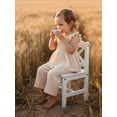 thumbnail image 4 of BemeyourBBs 2Pcs Toddler Baby Girl Summer Clothes Cotton Linen Outfits Fly Sleeve Ruffle Smocked Tank Tops Wide Legs Pants Set, 4 of 9