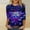 Blue11, variant on Aloohaidyvio Mardi Gras Clothing,Womens Mardi Gras Mask Glitter Printed T-Shirt Round Neck Seven Sleeve Top Sweatshirt,Mardi Gras Clothing Women