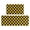 Yellow and Black Checkered Pattern, variant on Purple Wavy Checkered Pattern Anti Fatigue Kitchen Rugs Set Of 2, Non Slip Washable Decorative Floor Mats for Kitchen Sink Laundry, 17"x30" and 17"x47"