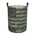 thumbnail image 2 of Goofa Jungle Green Camo USA Flag Printed Circular Hamper,Laundry Basket with Handles,Storage Baskets Foldable,Large Capacity Laundry Hamper-Medium, 2 of 8