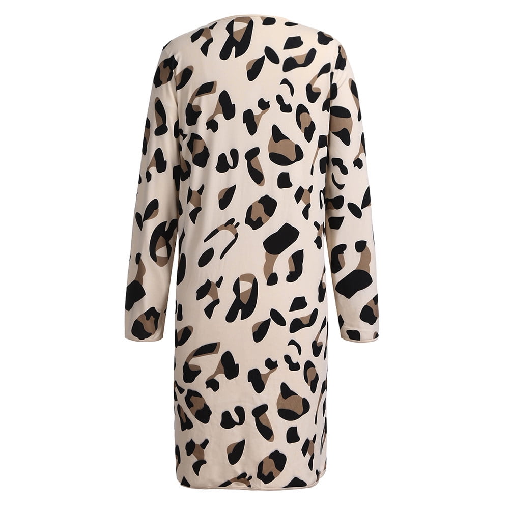 Egmy Women Leopard Print Long Sleeve 