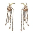 thumbnail image 2 of Long Tassel Rhinestone Earrings for Women Fashion Dainty Sparkly Fringe Lightweight Crystal Chandelier Drop Dangle Bridal Earrings Ear Studs Cubic Zirconia Crystal Statement Jewelry Gifts, 2 of 5