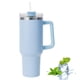 thumbnail image 1 of Vaso con tapa y asa de pajita XCF taza térmica de acero inoxidable para café taza de viaje de 40 oz termo para botella de agua azul, 1 of 3