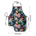 thumbnail image 4 of Fuzoiu Colorful Flowers Print Waterproof Apron, Kitchen Apron for Women Men Chef, Apron for Christmas Dinner Party Cooking Baking Crafting House Cleaning Kitchen, 4 of 7