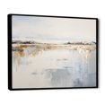 thumbnail image 2 of Designart "Striking Beige And Gold Skyline By The Coast" Port Landscape Floater Framed Wall Art Living Room, 2 of 5