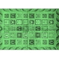 thumbnail image 1 of Ahgly Company Indoor Rectangle Oriental Emerald Green Modern Area Rugs, 7' x 10', 1 of 4