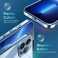 thumbnail image 4 of Crystal Clear Case for iPhone 13 Pro, [Not Yellowing] [Camera Protection] [Military Grade Drop Tested] Transparent Shockproof Protective Phone Case Soft Silicone Slim Cover, 6.1 inch, Blue, 4 of 16