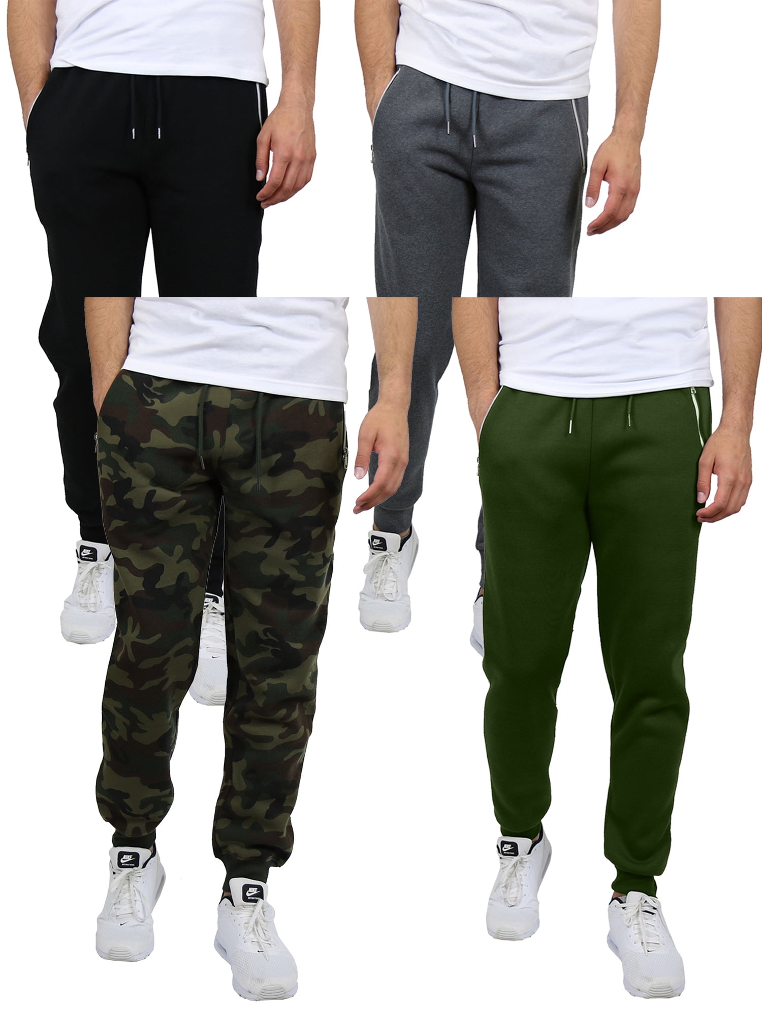 Mens Slim Fit Fleece Jogger Sweatpants Pack of 4 Guyana Ubuy