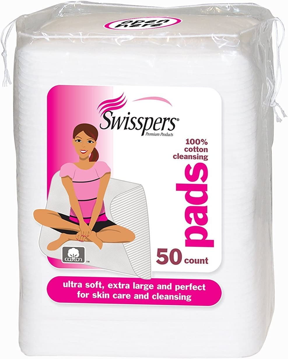 Swisspers Premium Ultra Soft Facial Cleansing Cotton Pads 50 ea (Pack