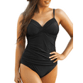 thumbnail image 6 of Hilor Women's Tankini Tops Ruched Swimsuits Tummy Control Swimwear Cross Wrap V Neck Bathing Suit Top Only, 6 of 7