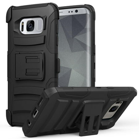 Samsung Galaxy S8 / S8+ Case, ZV Heavy Duty Armor - Kickstand and