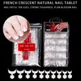 thumbnail image 5 of French Nail Tips, Fake Nails, 10 Different Sizes Short Crescent Design Artificial Nail Extensions, Safe ABS Plastic Material, Comfortable Natural Manicure for Fingers and Toes, Easy to Apply, 5 of 8