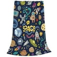 thumbnail image 2 of Bingfone Colorful Space Print Flannel Fleece Blanket Throw Blanket For Bed,Sofa,Couch,Travel,Camping(60"X50"), 2 of 9