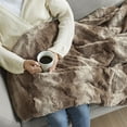 thumbnail image 3 of Beautyrest Zuri 60x70 Faux Fur Weighted Blanket with Removable Cover, Tan 12lbs, 3 of 5