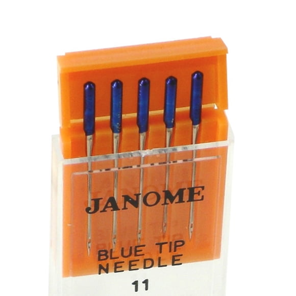 Agujas Janome Blue Tip para todos los modelos, paquete de 5 unidades