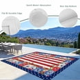 thumbnail image 3 of 4th of July Outdoor Rug for Patio/Deck/Porch, Non-Slip Large Area Rug 4 x 6 Ft, Independence Day Red Blue Poppy Flower Stripe Indoor Outdoor Rugs Washable Area Rugs, Camping Rug Carpet Runner, 3 of 8