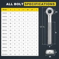 thumbnail image 6 of Uxcell Machine Shoulder Lift Eye Bolt (M6x40) 6Pcs, 304 Stainless Steel 18-10 Silver Fisheye Bolt, Rigging for Pipeline Gate Valves, Construction Steel Pipes & Home Renovation, 6 of 7