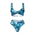 thumbnail image 4 of Rocae Blue Kyanite for Bikini Set for Women Two Piece Sexy High Swimsuits Split Crossover Bikini Small, 4 of 9