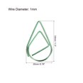 thumbnail image 2 of Paper Clips Drop-Shaped with Box 1.3 Inch Green for Organize Office Home, Pack of 100, 2 of 5