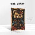 thumbnail image 4 of 8x12 inch Kids Room Decor Rose Punk Bear Canvas Painting,Room Decor Kid Room Accessory,Living Room,Study,Bathroom Apartment Wall Decor Posters & Prints,Funny Gift For Rose & Bear Enthusiast, 4 of 6