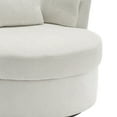 thumbnail image 7 of DREAMSIDEA Swivel Barrel Accent Chair with Storage Ottoman, Chaise Lounge Indoor with Removable Pillow, Oversized Swivel Sofa Chair for Living Room, Chenille Beige, 7 of 7
