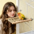 thumbnail image 6 of Bird Seagrass Ladder Bridge 12.4 x 7.87 Inch, Conure Ladder Perch for Cage Natural Hand Woven, Parrot Net Climbing Chewing Hammock Cage Accessories for Lovebird Conure Budgie Parakeet, Pet Supplies, 6 of 8