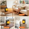 thumbnail image 7 of Garvee Small Space Heater with Fan, 1500W/750W Portable Heater W/Overheat & Tip-over Protection for Indoor Use, Black, 7 of 7