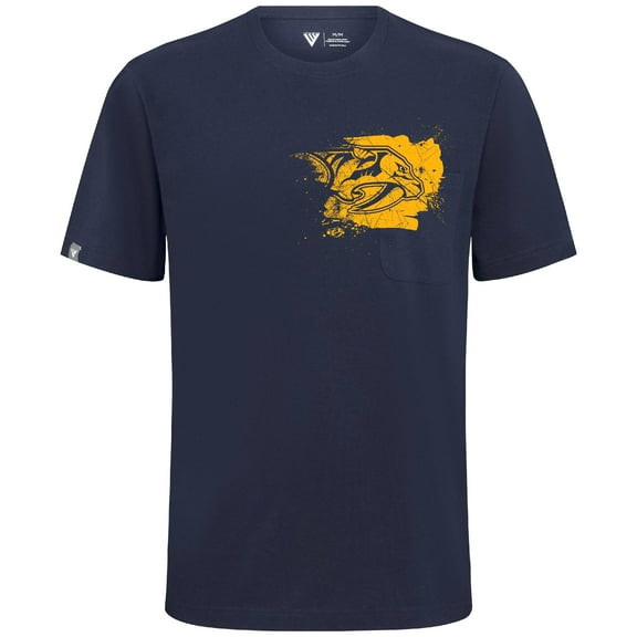 Men's Levelwear  Navy Nashville Predators  Focal Blasted T-Shirt
