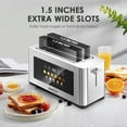 thumbnail image 4 of 4-Slice Toaster with LED Touch Panel - Extra-Wide, Auto Shut-Off, Anti-Jam & Stainless Steel, 4 of 20