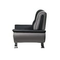 thumbnail image 4 of Benjara  44 in. Elle Accent Chair, Black, Gray Faux Leather - Metal - Solid Wood, 4 of 5
