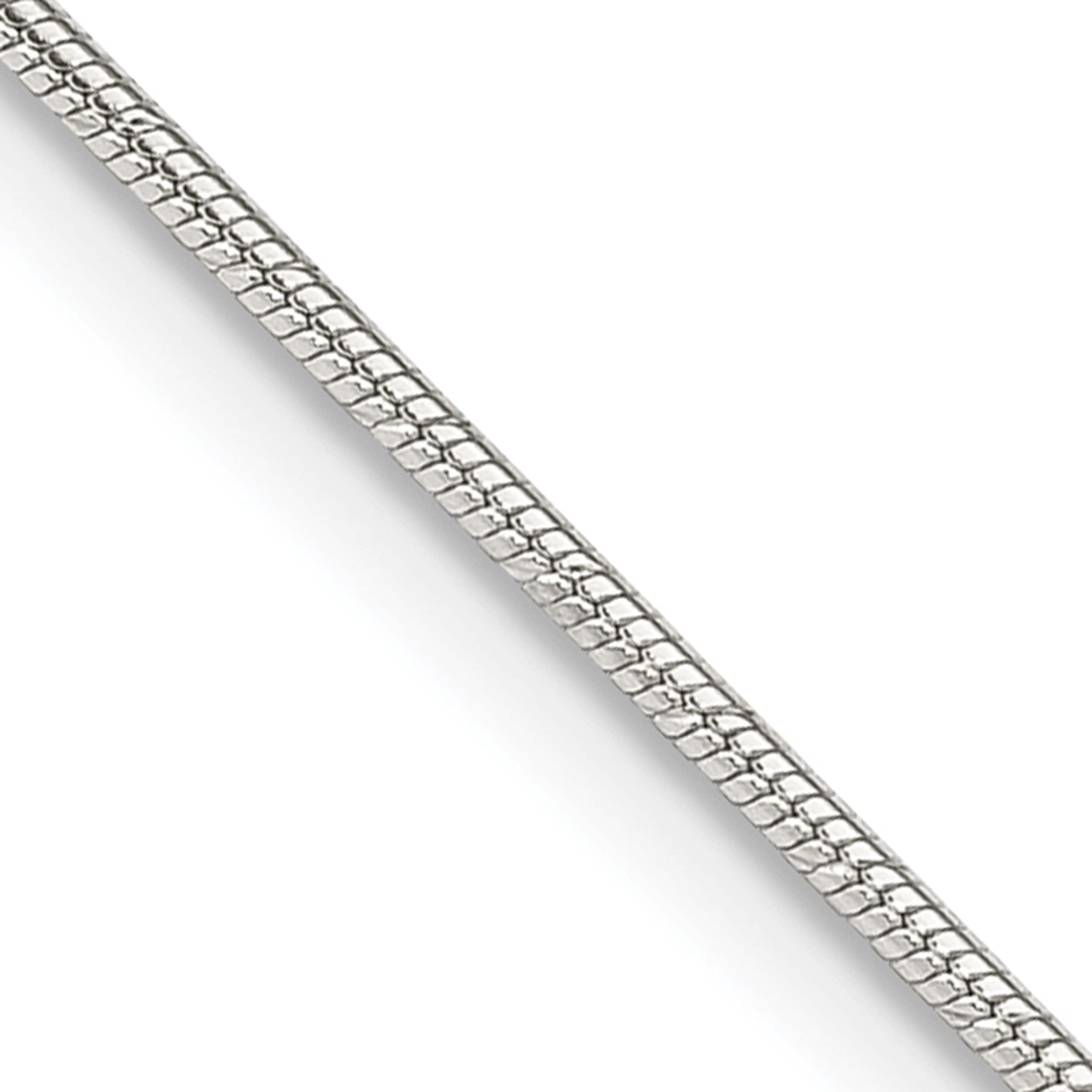 Sterling Silver 1.2mm Diamond-cut Snake Chain