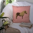 thumbnail image 3 of Carolines Treasures Shetland Pony Horse Pink Check Fabric Decorative Pillow 14Hx14W multicolor, 3 of 4