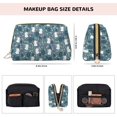 thumbnail image 2 of Bohemian Cute Rabbit Flower Tree Makeup Bag, Large Capacity Travel Cosmetic Bag for Women Girls- Travel Toiletry Bag Leather Portable Waterproof Makeup Case Organizer with Handle, 2 of 4