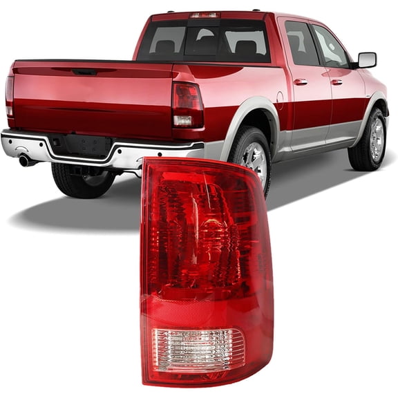 waltyotur Passenger Side Tail Light Replacement for 2009-2018 Ram 1500 2500 3500 Rear Tail Light Brake RH Right Side CH2819124 55277414AF