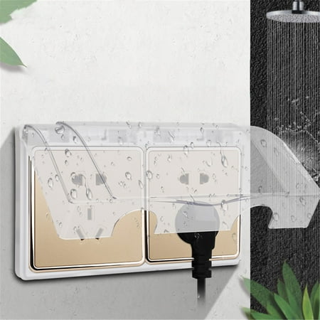 

iOPQO Faucets Cover 86 Protective Socket Box Adhesive Splashproof Type Transparent Tools & Home Improvement kitchen faucets