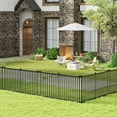 thumbnail image 4 of Gymax 80'' x 39'' Vinyl Picket Fence 2 No Dig Fence Panels for Soft Ground White, 4 of 10