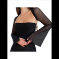 thumbnail image 1 of Conjuntos de Dos Piezas para Mujer: Top de Corsé de de Larga, Moderno Y2K, Escote Cuadrado, Corpiño para Salir, Top Corto Tipo Chal Negro M, 1 of 7