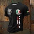 thumbnail image 3 of oqasdz Men T Shirts Casual Italian Flag Print Short Sleeve for Daily Wear Sports and Leisure Comfortable Breathable Tee Top, 3 of 3